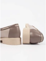 Praktické  mokasíny dámské hnědé bez podpatku