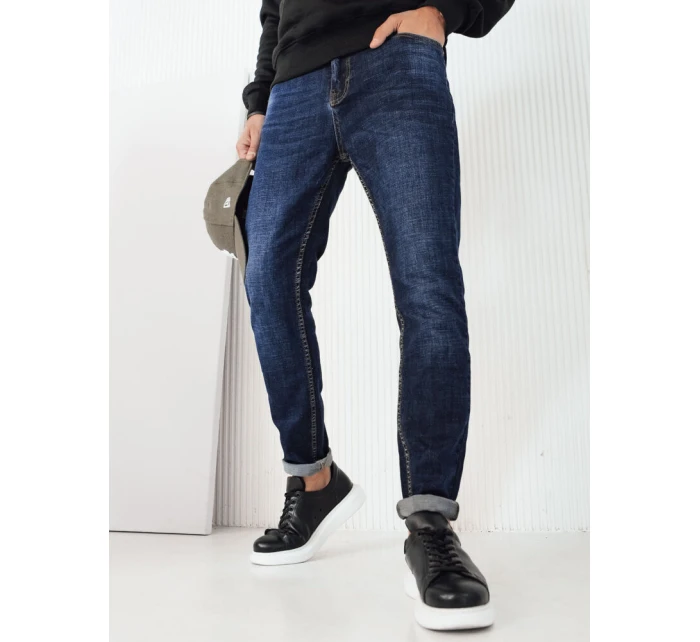 Modré pánske džínsové nohavice FashionStreet UX4220