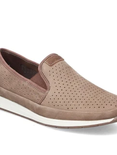 Skórzane męskie  brązowe model 22034143 - Rieker