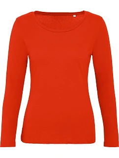 B&C Inspire LSL T /women_° Dámske tričko s dlhým rukávom 01.TW71 ohnivo červené