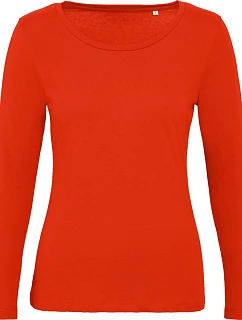 B&C Inspire LSL T /women_° Dámske tričko s dlhým rukávom 01.TW71 ohnivo červené