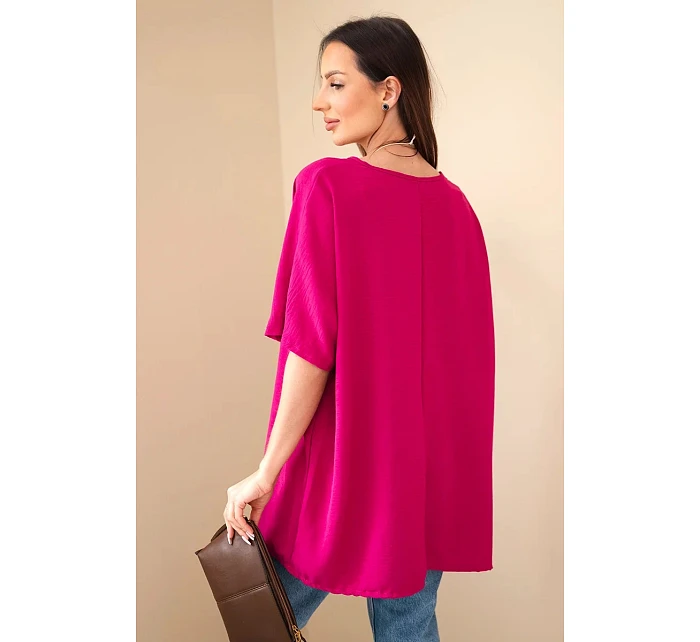 Halenka oversize s přívěskem tmavě fialová