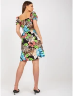 Šaty DHJ SK 15836.51 čierna a modrá