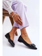 Klasické baleríny s zdobením černe Rivea Klasické baleríny s zdobením černe Rivea