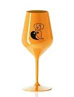 69 - oranžový nerozbitný pohár na víno 470 ml