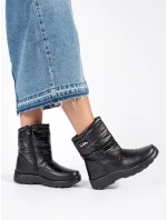 Luxusné čierne dámske snežnice na platforme