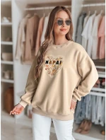 Dámská oversize mikina se srdcem béžová Dstreet model 21988123 - FashionStreet