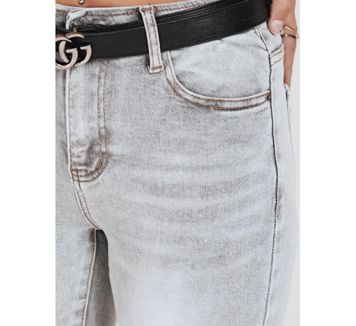 Dámske sivé džínsy FashionStreet UY2802