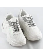 Biele šnurovacie dámske športové topánky (LU-3) Biele šnurovacie dámske športové topánky (LU-3)