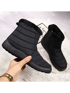 NEWS W EVE181A nepremokavé snehové topánky na zips čierne