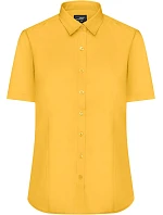 JN 679 Popelínová halenka s krátkým rukávem model 22488253 yellow - Daiber JN 679 Popelínová halenka s krátkým rukávem model 22488253 yellow - Daiber