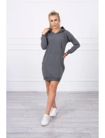 Šaty s kapucí grafitové Šaty s kapucí grafitové