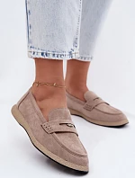Dámske mokasíny z imitácie semišu Vinceza Beige