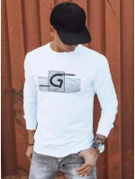 Pánská bílá mikina s potiskem Dstreet model 21966112 - FashionStreet