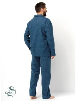 Pánske pyžamo Key MNS 815 B25 dĺžka/r 3XL-4XL so zipsom