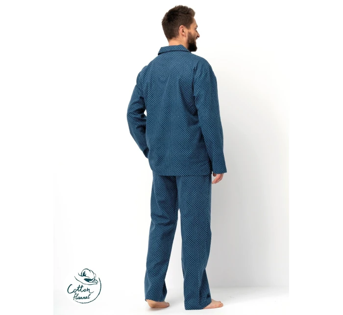 Pánske pyžamo Key MNS 815 B25 dĺžka/r 3XL-4XL so zipsom