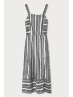 Šedé bavlněné šaty model 7500080 - MADE IN ITALY Šedé bavlněné šaty model 7500080 - MADE IN ITALY