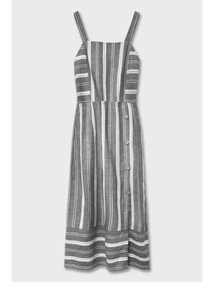 Šedé bavlněné šaty model 7500080 - MADE IN ITALY Šedé bavlněné šaty model 7500080 - MADE IN ITALY