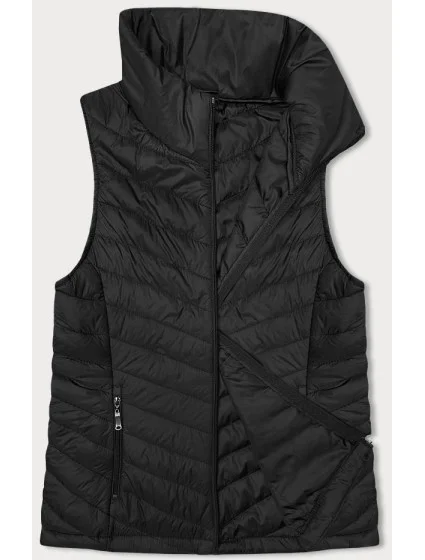 Dámska tenká prešívaná vesta so stojačikom čierna (16M9063-392)