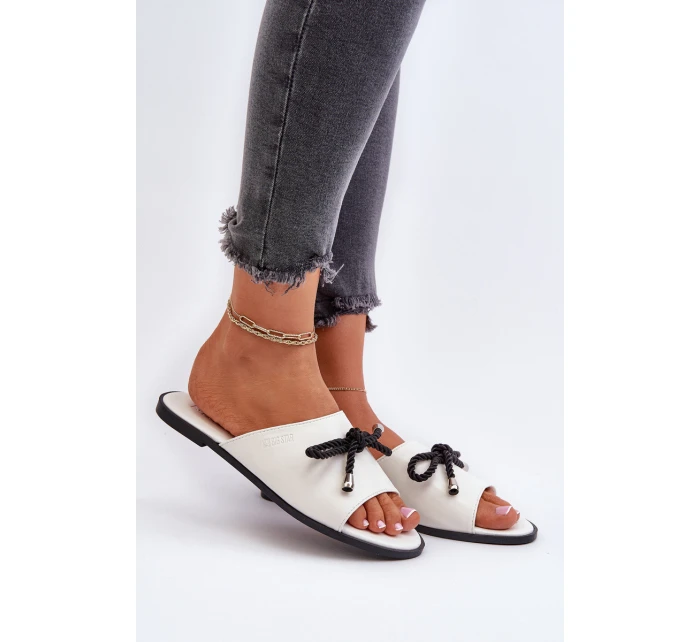 Dámské sandály z eko kůže Big Star model 21653779 Bílé - Big Star Shoes Dámské sandály z eko kůže Big Star model 21653779 Bílé - Big Star Shoes