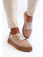 Trampki Damskie MEMORY FOAM SYSTEM BIG STAR NN276002 Ciemnobeżowe