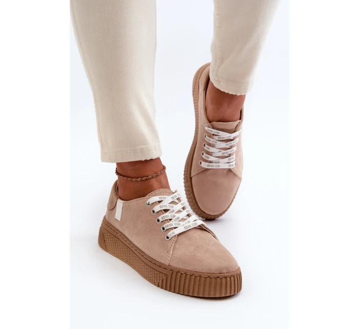 Trampki Damskie MEMORY FOAM SYSTEM BIG STAR NN276002 Ciemnobeżowe