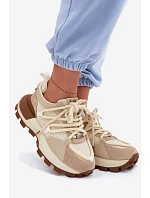 Dámske semišové tenisky GOE TT2N4021 Beige Dámske semišové tenisky GOE TT2N4021 Beige