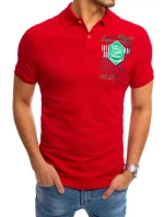 FashionStreet červené polo tričko s potlačou PX0367