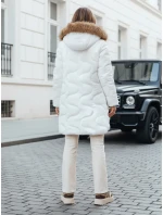 Dámska zimná bunda VIRELIA prešívaná s kapucňou biela FashionStreet TY4938