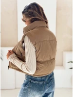 Dámská prošívaná tmavě béžová vesta Dstreet model 21991832 - FashionStreet Dámská prošívaná tmavě béžová vesta Dstreet model 21991832 - FashionStreet