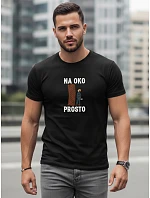 Pánske tričko OKO PROSTO s potlačou čierne FashionStreet NX0107R