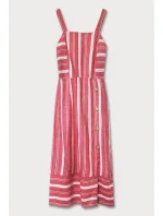 Červené bavlněné šaty model 7500078 - MADE IN ITALY