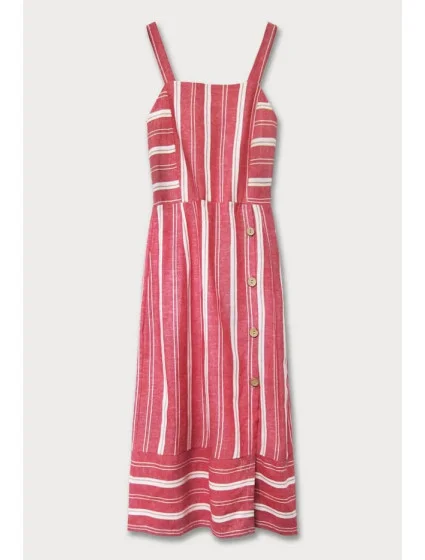 Červené bavlněné šaty model 7500078 - MADE IN ITALY