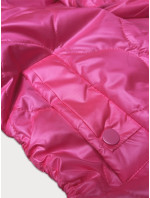 Neónovo ružová dámska bunda so šnúrkami na bokoch S'West (B8235-83)