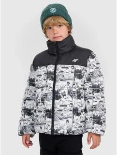 Chlapčenská páperová bunda so syntetickou výplňou 4F 4FJRAW25TDJAM0749-10A