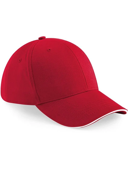 Beechfield B 20 6-panelová sendvičová čiapka „Athleisure“ 53.0020 klasická červená/biela Beechfield B 20 6-panelová sendvičová čiapka „Athleisure“ 53.0020 klasická červená/biela