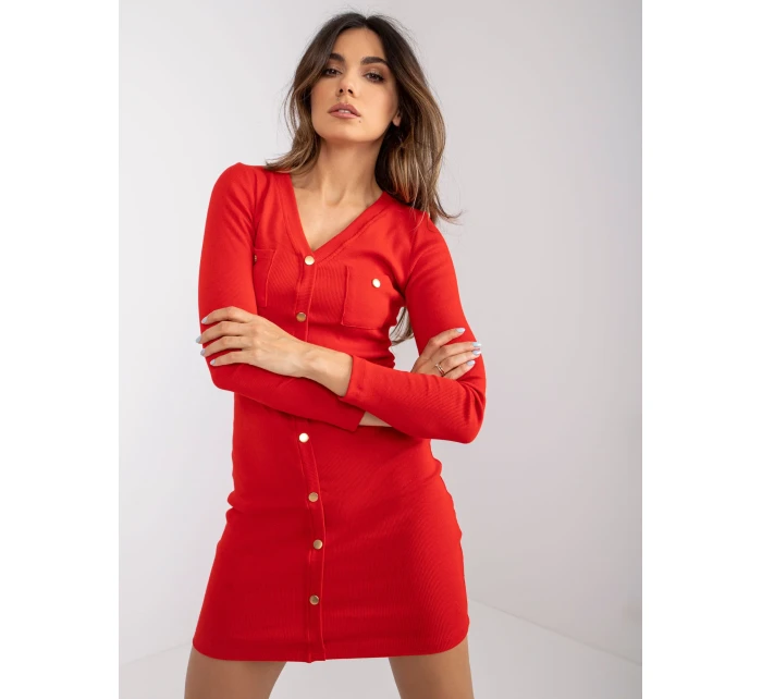 Šaty RV SK model 17035154 červená - FPrice Šaty RV SK model 17035154 červená - FPrice
