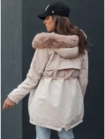 Dámská zimní bunda parka s kapucí béžová Dstreet model 21979645 - FashionStreet