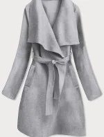 Šedý dámský kabát model 17064066 - MADE IN ITALY