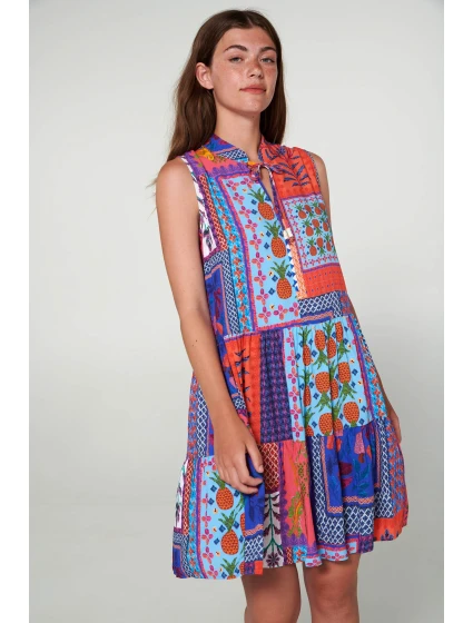 Šaty bez rukávů s potiskem model 19697651 - Vamp