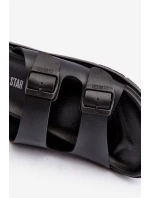 Lekkie Klapki Męskie Z Klamrami Big Star NN174597 Czarne