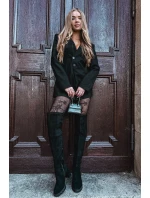 Dámské kozačky nad koleno na  semišová černá model 21757635 - Boto