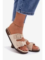 Dámské pantofle světle béžové model 21919566 - Boto