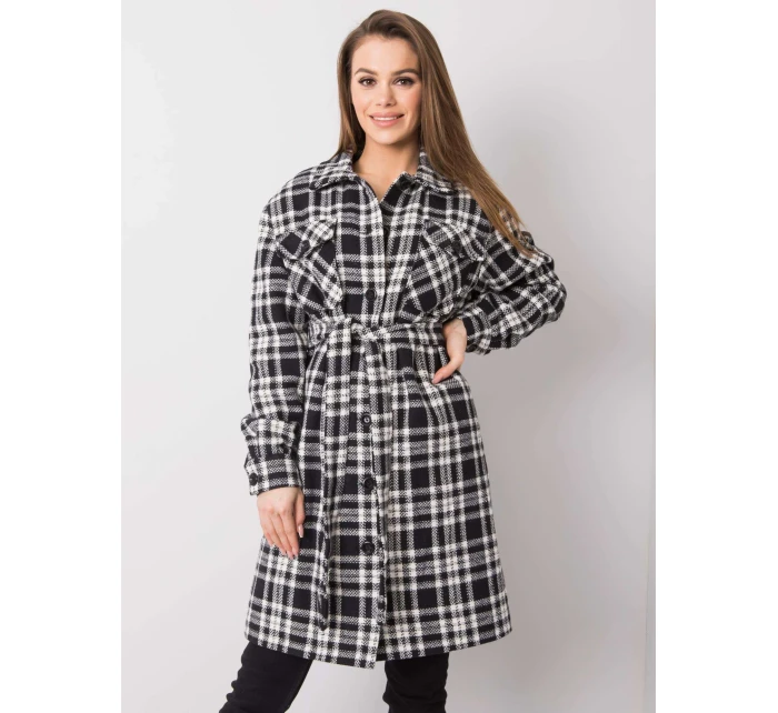 Dámsky kabát LK EN 508342 1.67 čiernobiely