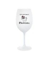 SOM MAČKONALÁ. MAČKOROŽEC - biely pohár na víno 350 ml SOM MAČKONALÁ. MAČKOROŽEC - biely pohár na víno 350 ml