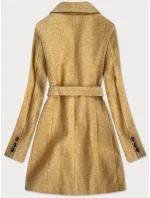 Dámsky kabát s prídavkom vlny RL PL-2715.31P žltý - Rosse Line