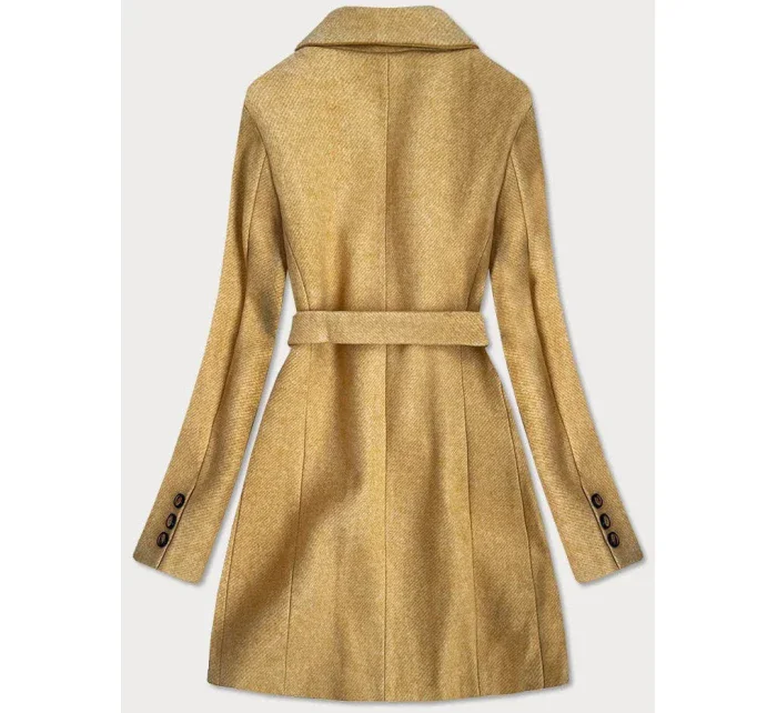 Dámsky kabát s prídavkom vlny RL PL-2715.31P žltý - Rosse Line