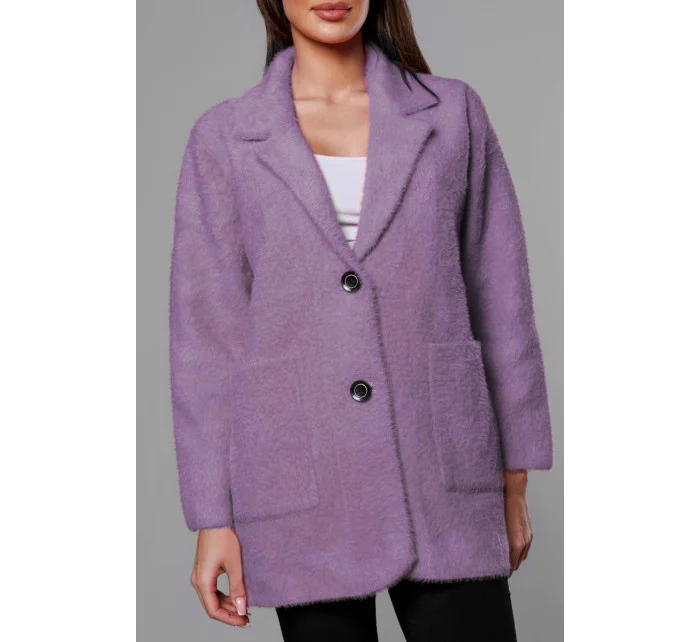 Krátky fialový vlnený prehoz cez oblečenie typu alpaka (7108-1) Krátky fialový vlnený prehoz cez oblečenie typu alpaka (7108-1)