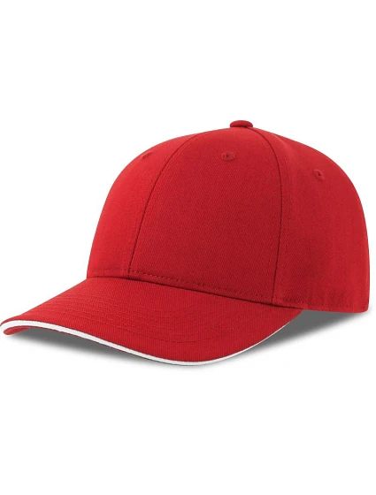 Atlantis Headwear Liberty Sandwich-S 6-panelová bejzbalová čiapka 33.0251 červená/biela Atlantis Headwear Liberty Sandwich-S 6-panelová bejzbalová čiapka 33.0251 červená/biela