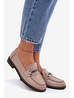 Dámske kožené mokasíny Vinceza 18132 Beige